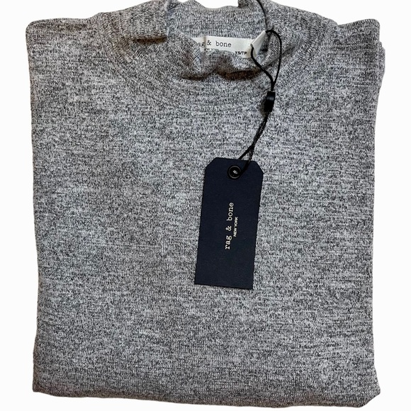 Rag & Bone Bigsby Long Sleeve Mock Neck Top in Heather Grey Size XS NWT $160.00 - Picture 11 of 13